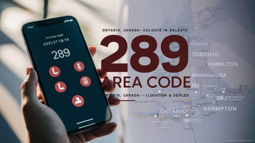 289 area code canada