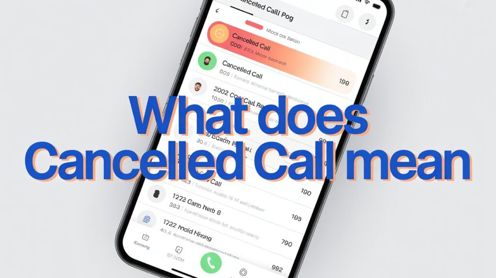 What Does Cancelled Call Mean